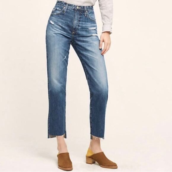 Ag Adriano Goldschmied Denim - Adriano Goldschmeid 26 Phoebe Vintage High Waisted Tapered Leg Crop Jeans $255